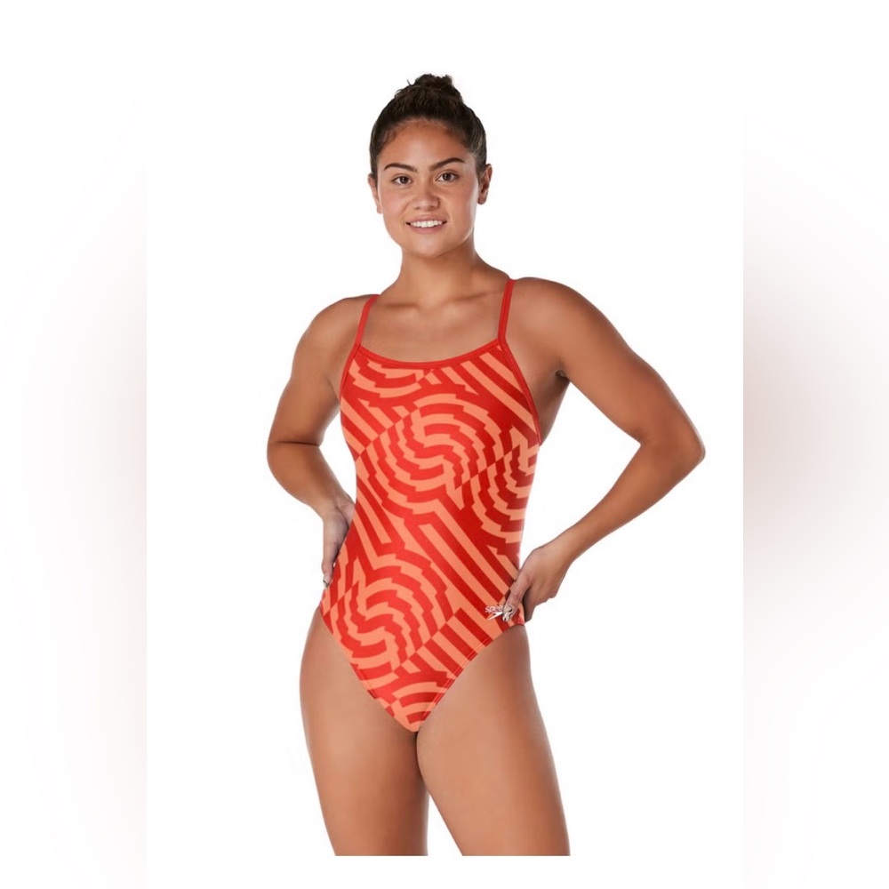 Speedo Women's Vortex Maze Flyback One
Piece Red Size 28